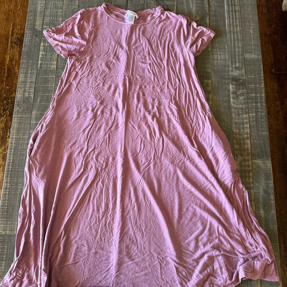 Honey & Lace Short Sleeve T-Shirt Dress With Pockets‎ Size M